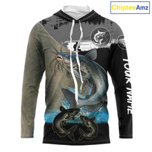 Load image into Gallery viewer, Catfish fishing scales customize performance long sleeves Fishing shirts, Catfish fishing jerseys NQS11562