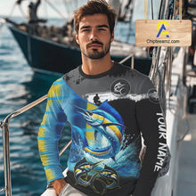 Load image into Gallery viewer, Marlin fishing scales customize performance long sleeves Fishing shirts, Marlin fishing jerseys NQS11563