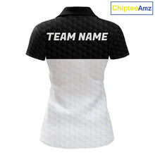 Load image into Gallery viewer, Black and White Golf Polo shirts For Women Custom golf attire for ladies, best golf gifts for women NQS11702