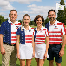 Load image into Gallery viewer, Red, White and Blue American Flag Golf Polo Shirts For Men Custom Patriotic Team Mens Golf Outfit NQS11158