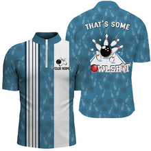 Load image into Gallery viewer, Customized Retro Bowling Team Shirts For Men That's some bowshit Funny Bowling Pattern Jerseys| Blue NQS8608