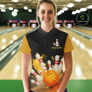 Bowling & Beer therefore i'm here custom funny Bowling shirts for Women, Bowling team apparel NQS10274