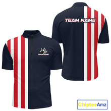 Load image into Gallery viewer, Retro Bowling Shirts For Men custom Red, White and Blue patriotic bowling outfits team jerseys NQS11446