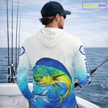Load image into Gallery viewer, Mahi Mahi Fishing Long Sleeve Hooded Gift For Men Deep Sea Saltwater Angler Ocean Adventure 