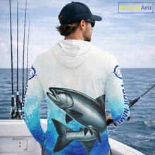 Load image into Gallery viewer, Chinook Salmon Fishing Long Sleeve Hooded Gift For Men Deep Sea Saltwater Angler Ocean Adventure 