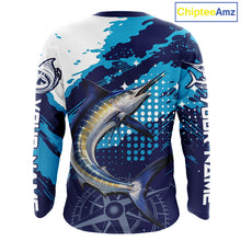Load image into Gallery viewer, Custom Marlin Long Sleeve Fishing Shirts For Men, Design Marlin Fishing Jerseys NHT466