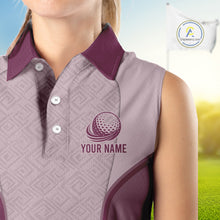 Load image into Gallery viewer, Sleeveless Womens Custom Name Golf Polo Shirt, Golf Team Shirt For Mom, Mother's Day Golf Gift NHT747