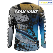 Load image into Gallery viewer, Tuna Fishing Shirt Blue Camo Custom Name, Tuna Fishing Team Jerseys NHT476