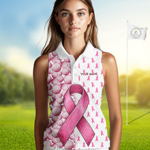 Load image into Gallery viewer, Personalized Pink Ribbons Pattern Golf Balls Breast Cancer Awareness Golf Attire For Womens NHT800