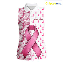 Load image into Gallery viewer, Personalized Pink Ribbons Pattern Golf Balls Breast Cancer Awareness Golf Attire For Womens NHT800