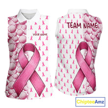 Load image into Gallery viewer, Personalized Pink Ribbons Pattern Golf Balls Breast Cancer Awareness Golf Attire For Womens NHT800