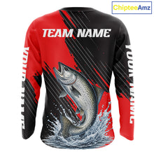 Load image into Gallery viewer, Chinook Salmon Fishing Long Sleeve Tournament Shirts, Personalized Salmon Fishing Jerseys NHT587