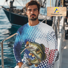 Load image into Gallery viewer, Design Texas Flag Bass Fishing Shirts, Texas Bass Fishing Shirts Long Sleeve  NHT603