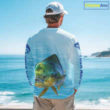 Load image into Gallery viewer, Mahi Mahi Ocean Blue Performance Fishing Shirt,  Mahi Mahi Tournament Fishing Shirts NHT615