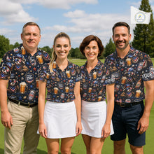 Load image into Gallery viewer, Personalized Women's Patriotic Raccoon Shirt Custom Name USA 250 Years Polo Funny Beer &amp; Golf Lover Gift