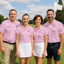 Load image into Gallery viewer, Funny Mens Golf Polo Shirt Pineapple Floral Golf Cart Pattern All Over Print Tropical Performance Top NHT842