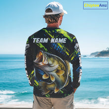 Load image into Gallery viewer, Personalized Bass Fishing Sport Jerseys For Men, Bass Fishing Shirt Long Sleeve NHT494