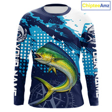 Load image into Gallery viewer, Custom Mahi Mahi Long Sleeve Fishing Shirts For Men, Design Mahi Mahi Fishing Jerseys NHT633