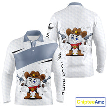Load image into Gallery viewer, Funny Mens Golf Polo Shirts Custom Cowboy Golf Ball Golf Outfits, Best Golf Gifts NHT860
