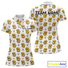 Load image into Gallery viewer, Custom Golden Retriever Womens Golf Polo Shirt - Personalized Dog Lover Team Name Jersey