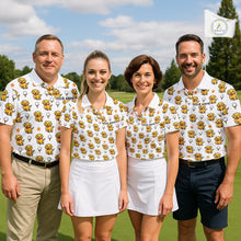 Load image into Gallery viewer, Custom Golden Retriever Womens Golf Polo Shirt - Personalized Dog Lover Team Name Jersey