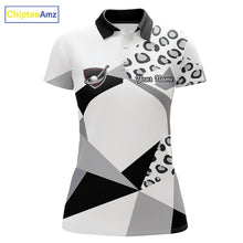 Load image into Gallery viewer, Geometric Leopard Fusion Performance Womens Golf Polo Shirt, Golf Gift For Team NHT722