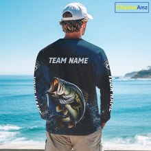 Load image into Gallery viewer, Custom Largemouth Bass Fishing Jersey Personalized Long Sleeve Shirt For Men 