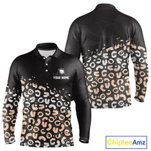 Load image into Gallery viewer, Custom Name Leopard Print Polo Shirt – Stylish Animal Print Golf Polo For Men NHT855