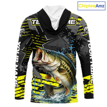 Load image into Gallery viewer, Personalized Largemouth Bass Fishing Jerseys For Fishing Team, Hooded Fishing Gift For Men NHT520