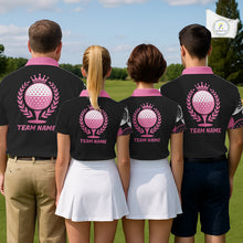 Load image into Gallery viewer, Golf Balls Pink Pattern Mens Golf Polo Shirts Custom Golf Apparel For Familly Team Shirt NHT706