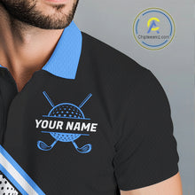 Load image into Gallery viewer, Golf Balls Blue Pattern Mens Golf Polo Shirts Custom Golf Apparel For Familly Team Shirt NHT707