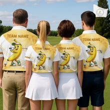 Load image into Gallery viewer, Funny Banana Golf Polo Shirt Custom Name – Cute Banana Golfer Golf Polo For Men NHT1073