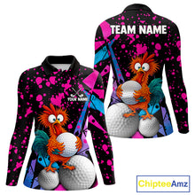 Load image into Gallery viewer, Colorful Funny Chicken Golf Jersey for Womens  Golf League Team Shirt