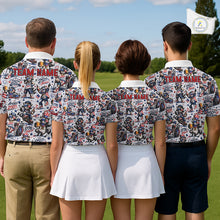 Load image into Gallery viewer, Funny Patriotic Raccoon Personalized Women's Golf Polo Shirt- America 250 Years Golf Gift NHT984