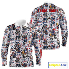 Load image into Gallery viewer, Funny Patriotic Raccoon Personalized Men's Golf Polo Shirt- America 250 Years Golf Gift