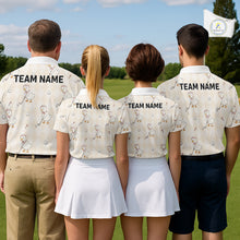 Load image into Gallery viewer, Personalized Argyle Funny Duck Pattern Womens Golf Polo Shirt - Custom Golf Team Gift NHT1008
