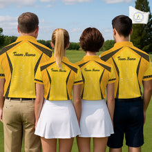Load image into Gallery viewer, Custom Womens Beer Bubbles Golf Polo Shirt, Personalized Yellow Beer Themed Golf Jersey With Name, Gift For Golfer NHT703