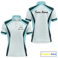 Load image into Gallery viewer, Personalized Aqua Sea Wave Golf Shirt With Name, Elegant Men's Sportswear, Stylish Men Golf Jersey NHT704