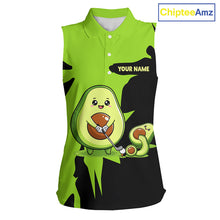 Load image into Gallery viewer, Green Golf Jerseys Funny Avocado Golf Shirts For Womens Custom Golf Team Shirts For Golfers NHT893