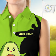 Load image into Gallery viewer, Green Golf Jerseys Funny Avocado Golf Shirts For Womens Custom Golf Team Shirts For Golfers NHT893