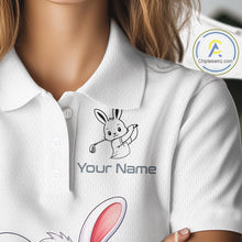 Load image into Gallery viewer, Custom Bunny Golf Polo Shirt – Personalized Rabbit Golf Shirt, Funny Golfer Gift For Women's 