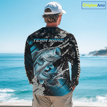 Load image into Gallery viewer, Bass Fishing Shirts Long Sleeve Customized Name, Largemouth Bass Fishing Jerseys For Men NHT531