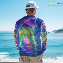 Load image into Gallery viewer, Angry Mahi Mahi Custom Fishing Shirts Long Sleeve, Design Neon Mahi Mahi Fishing Jersey NHT533