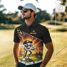 Load image into Gallery viewer, Funny Golf Ball Mens Golf Polo Shirts Custom Golf And Beer Golf Apparel For Golfer NHT899