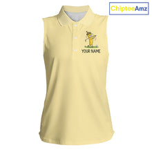 Load image into Gallery viewer, Funny Banana Womens Sleeveless Golf Polo Shirt, Custom Golf Polo For Women, Golf Jersey For Golf Lovers NHT906