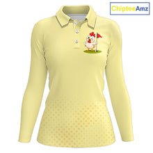 Load image into Gallery viewer, Personalized Funny Chicken Golf Polo Shirt for Womens  Play Happy Swing Smile Repeat