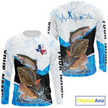 Load image into Gallery viewer, Texas Saltwater Fishing Shirt Trout Flounder Redfish Long Sleeve Performance Apparel For Men