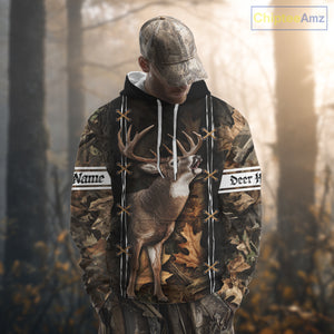 Deer Hunting Camo Customize Name 3D All Over Printed Shirts Personalized Gift For Hunter NHT188