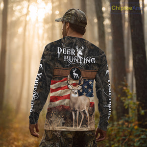 Mule Deer US Flag 3D All Over Print Shirts, Personalized Hunting Gifts For Deer Hunters NHT191