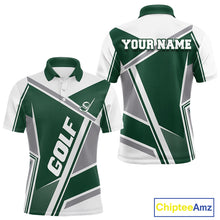 Load image into Gallery viewer, Green Mens Golf Polo Shirt Custom Golf Shirts For Team Personalized Golf Gifts NHT721